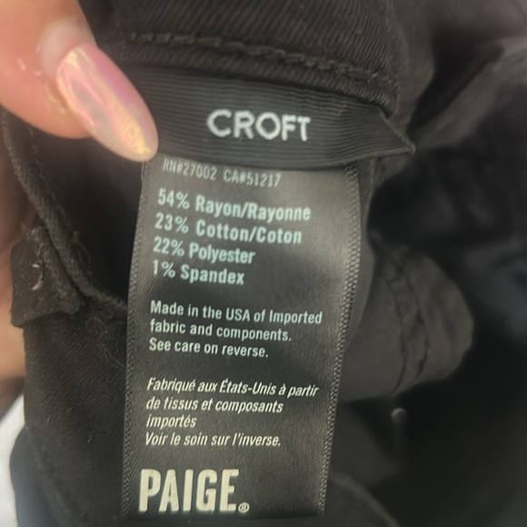 PAIGE Mens Black Skinny Jeans 33 - Picture 5 of 14